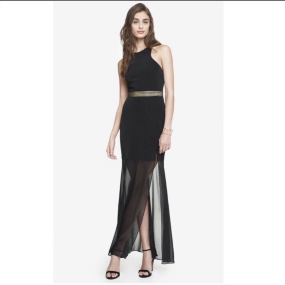 Like new Express shear maxi dress